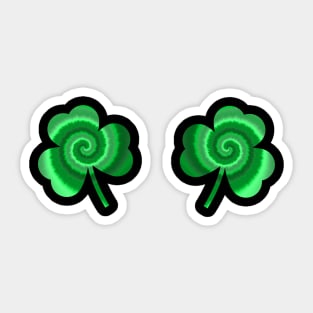 Tie Dye Shamrock Lucky Clover St. Patrick's Day Sticker